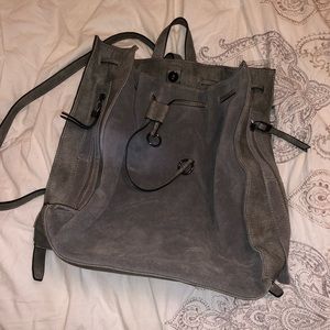 Grey purse book bag